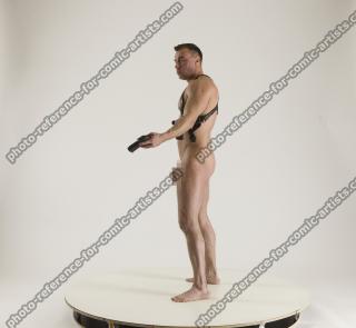 MICHAEL NAKED SOLDIER DIFFERENT POSES WITH GUN